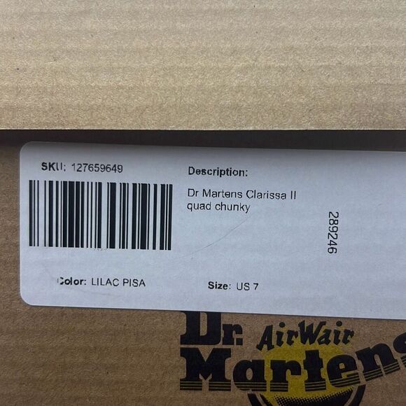 Dr Martens Leather Clarissa II Quad Chunky platform Sandal Lilac Pisa Women 7 - Picture 6 of 11